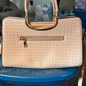 Elegant Woven Beige Handbag